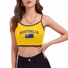 Australia Soccer Fan Spaghetti Strap Crop Top Soccer Fan FIFA World Cup 2026 Australia Soccer Fan Spaghetti Strap Crop Top Soccer Fan FIFA World Cup 2026