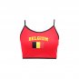 Belgium Soccer Fan Spaghetti Strap Crop Top Soccer Fan FIFA World Cup 2026
