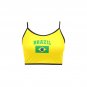 Brazil Soccer Fan Spaghetti Strap Crop Top Soccer Fan FIFA World Cup 2026