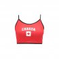 Canada Soccer Fan Spaghetti Strap Crop Top Soccer Fan FIFA World Cup 2026