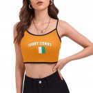 Ivory Coast Soccer Fan Spaghetti Strap Crop Top Soccer Fan FIFA World Cup 2026