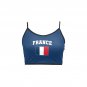 France Soccer Fan Spaghetti Strap Crop Top Soccer Fan FIFA World Cup 2026