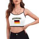 Germany Soccer Fan Spaghetti Strap Crop Top Soccer Fan FIFA World Cup 2026