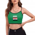 Iraq Soccer Fan Spaghetti Strap Crop Top Soccer Fan FIFA World Cup 2026