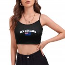 New Zealand Soccer Fan Spaghetti Strap Crop Top Soccer Fan FIFA World Cup 2026