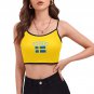 Sweden Soccer Fan Spaghetti Strap Crop Top Soccer Fan FIFA World Cup 2026