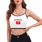Tunisia Soccer Fan Spaghetti Strap Crop Top Soccer Fan FIFA World Cup 2026 Tunisia Soccer Fan Spaghetti Strap Crop Top Soccer Fan FIFA World Cup 2026