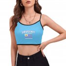 Uruguay Soccer Fan Spaghetti Strap Crop Top Soccer Fan FIFA World Cup 2026