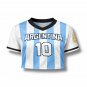 Argentina Women&acirc;��s Fan Crop Top Soccer Jersey FIFA World Cup 2026
