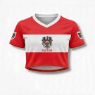 Austria Women’s Fan Crop Top Soccer Jersey FIFA World Cup 2026 Austria Women’s Fan Crop Top Soccer Jersey FIFA World Cup 2026