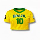 Brazil Women’s Fan Crop Top Soccer Jersey FIFA World Cup 2026