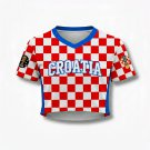 Croatia Women’s Fan Crop Top Soccer Jersey FIFA World Cup 2026