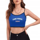 Cape Verde Soccer Fan Spaghetti Strap Crop Top Soccer Fan FIFA World Cup 2026