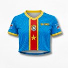 DR Congo Women’s Fan Crop Top Soccer Jersey FIFA World Cup 2026
