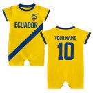 Custom Ecuador Soccer Baby Romper - 2026 World Cup Fan Jersey