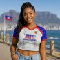 Haiti Women&acirc;��s Fan Crop Top Soccer Jersey FIFA World Cup 2026