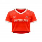 Switzerland Women’s Fan Crop Top Soccer Jersey FIFA World Cup 2026