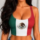 Mexico Flag Athletic Crop Top World Cup 2026 Soccer Fan Tank Top