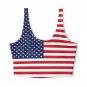 United States Flag Athletic Crop Top World Cup 2026 Soccer Fan Tank Top