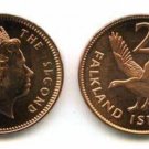 Bulk lot of 1000 Coins - Falkland Islands KM131(U) 2 Pence