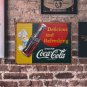Coca-Cola Delicious and Refreshing"Vintage Style Metal Tin Sign