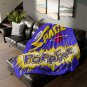 Space Poppers Grape 1970s Retro Candy Micro Fleece Blanket