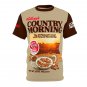 Country Morning 1977 Cereal Box T-Shirt Vintage Style All Over Print Tee Unisex