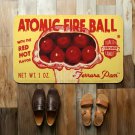 Atomic Fire Ball Retro Style Doormat Vintage Ferrara Pan Decor Atomic Fire Ball Retro Style Doormat Vintage Ferrara Pan Decor