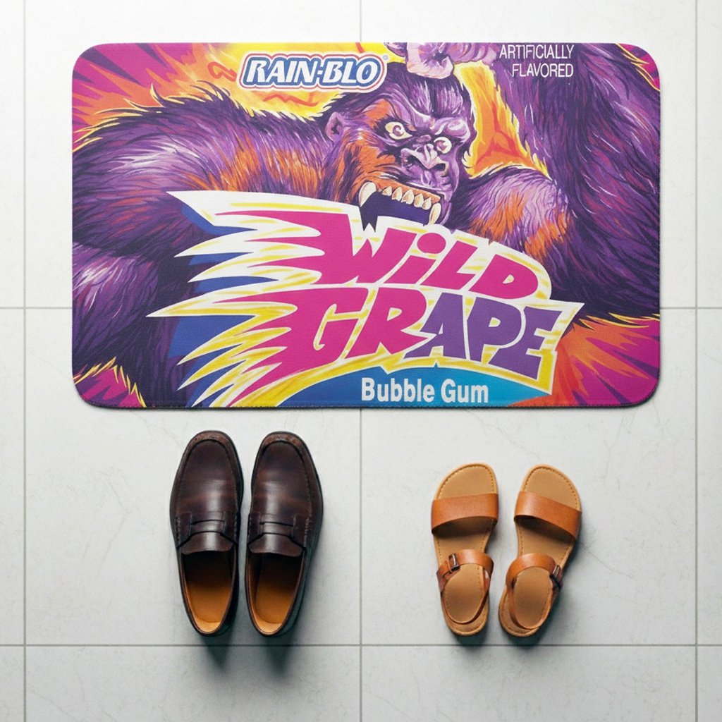 Rain-Blo Wild Grape Bubble Gum Retro Style Doormat