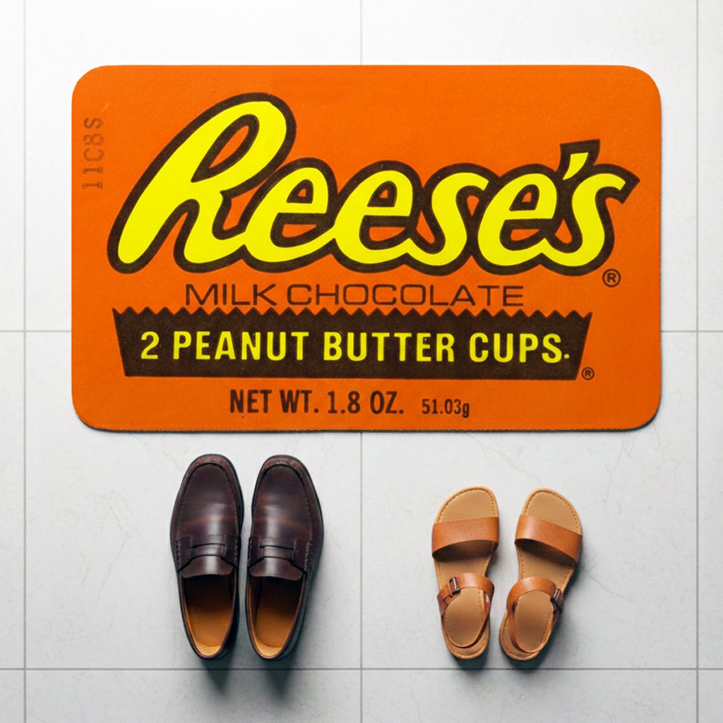Reese's Peanut Butter Cups Retro Style Doormat