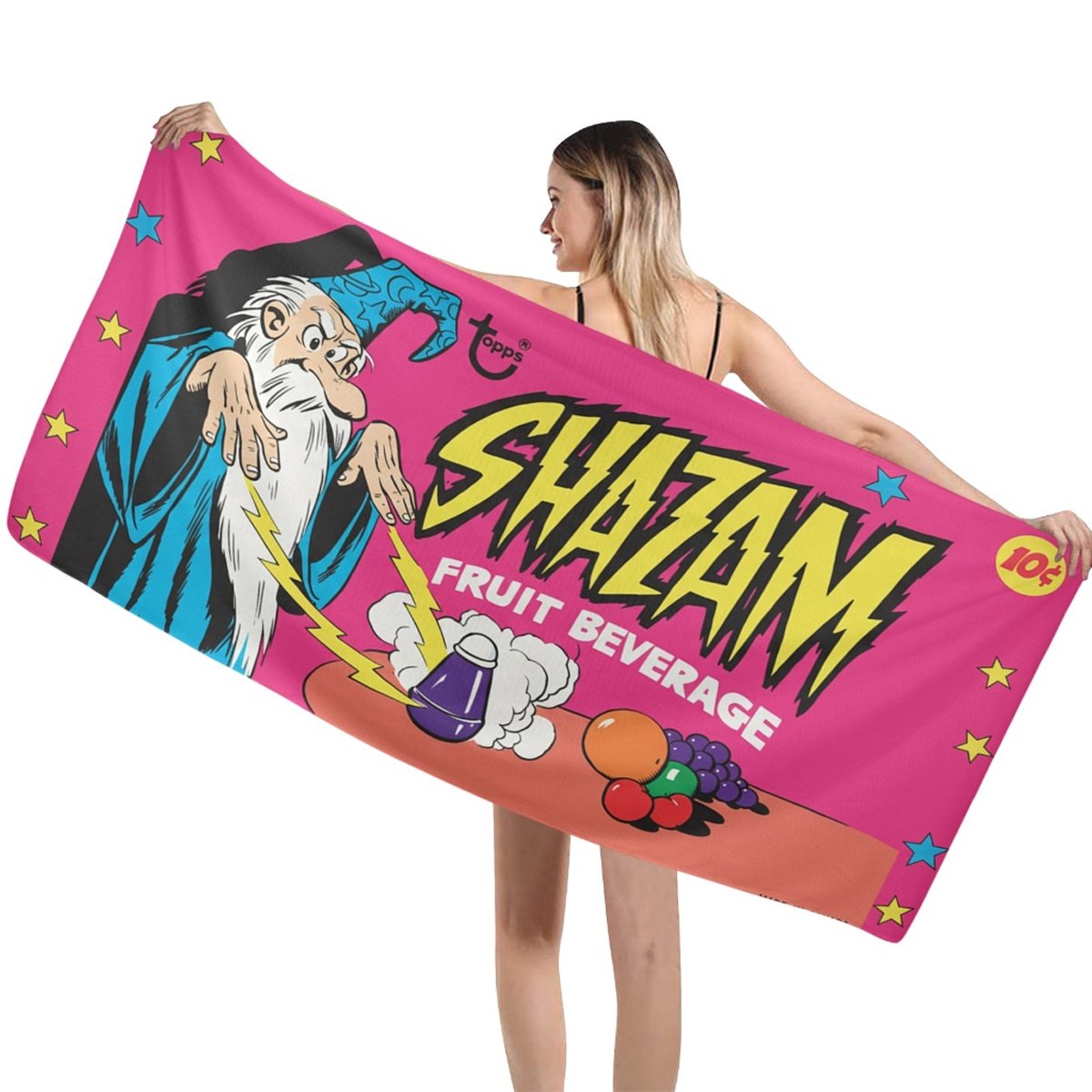 Topps Shazam 1970s Fruit Beverage Beach Towel