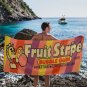 Fruit Stripe Bubble Gum Vintage Style Beach Towel