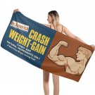 Mr. America Crash Weight‑Gain Protein Bar Vintage Style Beach Towel Mr. America Crash Weight‑Gain Protein Bar Vintage Style Beach Towel