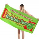 Apple Sour Bubble Yum Gum Vintage Style Beach Towel Apple Sour Bubble Yum Gum Vintage Style Beach Towel