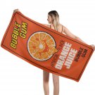 Topps Orange Juice Bubble Gum 1981 Retro Style Beach Towel Topps Orange Juice Bubble Gum 1981 Retro Style Beach Towel