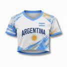 Argentina Womens Crop Soccer Jersey Fan Stadium World Cup 2026