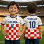 Custom Croatia Kids Youth Fan Soccer Jersey World Cup 2026 Toddler Shirt