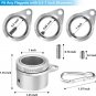 2pcs Flag Pole Ring Aluminum Alloy for 0.75-1 in Pole 360° Rotating Tangle Free