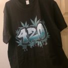 Women's '420' Graphic with Green Leafs Design T-Shirt Women's '420' Graphic with Green Leafs Design T-Shirt