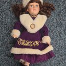 Fashion Doll Girl Curly Brown Hair Purple Dress Gold Fur Trim Fashion & Beauty Fashion Doll Girl Curly Brown Hair Purple Dress Gold Fur Trim Fashion & Beauty