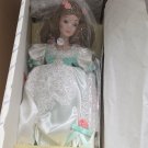 Heirloom Collectibles Porcelain Doll Blonde Hair Mint Green Dress Original Box Heirloom Collectibles Porcelain Doll Blonde Hair Mint Green Dress Original Box