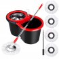 Spin Mop and Bucket Set with Wringer for Easy Floor Cleaning