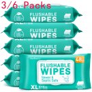 Extra Large Flushable Wet Wipes for Adults, Septic Safe, Gentle Clean Extra Large Flushable Wet Wipes for Adults, Septic Safe, Gentle Clean