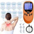 Portable Muscle Massager with 8 Pads for Everyday Pain Relief and Recovery - Orange