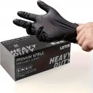 50 Pack Black Nitrile Gloves, Durable Latex-Free for Cleaning and DIY