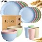 Lightweight Unbreakable Dinnerware Set for Everyday and Outdoor Use - 32/16pcs