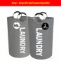 2-Pack Foldable Laundry Baskets with Raised Design for Easy Loading