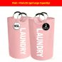 2-Pack Foldable Laundry Baskets with Raised Design for Easy Loading