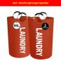 2-Pack Foldable Laundry Baskets with Raised Design for Easy Loading