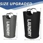 2-Pack Foldable Laundry Baskets with Raised Design for Easy Loading
